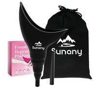 Urinario Femenino Dispositivo, Portátil Orinal Femenino Embudo De Silicona para Mujeres De Pie para Orinar, Reutilizable Urinario Mujer,Adecuado para Actividades Al Aire Libre,Camping,Viajes(Negro)