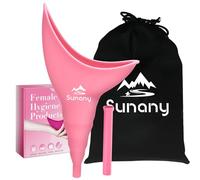 Urinario Femenino Dispositivo, Portátil Orinal Femenino Embudo De Silicona para Mujeres De Pie para Orinar, Reutilizable Urinario Mujer,Adecuado para Actividades Al aire libre,Camping,Viajes(Rosado)