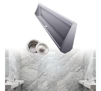 Urinario grande de acero inoxidable, inodoro alargado para hombres que ahorra espacio,para adultos, urinario comercial grande, para escuelas, lugares públicos y hospitales(100x30x65cm)
