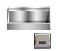 Urinario montado en la pared con válvula de sensor, diseño de acero inoxidable que ahorra espacio para uso público e institucional