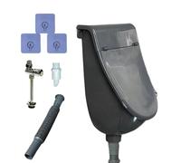 Urinario Para Hombres - Inodoro De Pared De 11.22x7.09x15.16 Pulgadas, Urinario Sin Agua, Tecnología Antiolor, Gris PP | Orinal De Baño Al Aire Libre Con Cubierta Para Cobertizo De Camping, P