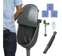 Urinario Sin Agua | Desviador De De Pared,Retrete de Pared con Tapa Anti Olores para Camping Obra Parque Público Garaje Gimnasio Cobertizo Casa Autocaravana Patio Trasero