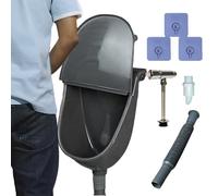 Urinario Sin Agua - Desviador De De Pared | Retrete de Pared con Tapa Anti Olores para Camping Obra Parque Público Garaje Gimnasio Cobertizo Casa Autocaravana Patio Trasero