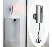 Urinario Válvula de Descarga Automático Inteligente, Válvula de Descarga Automática Infrarroja Sensor, Ahorro de Agua y Prevención de Olores, Válvula de Descarga de Pared para Inodoro de Hombre
