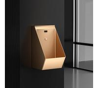 Urinarios con sensor de acero inoxidable 304 montados en la pared para hombres, a prueba de derrames por la noche, urinarios de exterior para hombres, para baño, comercial, hotel, garaje(Rose Gold)