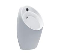 Urinarios de Pared de 12,2 × 12,6 × 24 Pulgadas, Urinario Masculino con Descarga Mediante Sensor Inteligente, de Cerámica para Hoteles, Bares, Baños Públicos y Uso Comercial(White)