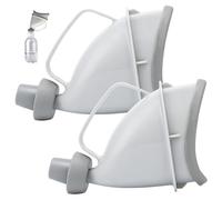 Urinarios de viaje para hombres | 2 piezas de orinal portátil para hombres, botella de orina masculina de emergencia segura para mujeres, botella de orina reutilizable a prueba de derrames para acamp