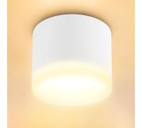 URing Downlight Focos LED Techo 6W 3000K Blanco Cálido, Focos Interior Techo LED Lámpara de Techo GX53 600LM, 230V Redonda Focos Superficie Plafón Focos con anillo acrílico Para Cocina Salon, Blanco