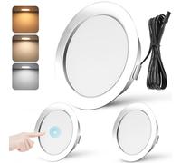 URing Downlight LED Techo Empotrable 12V Regulable 3W Ojos de Buey LED para Techo 3000K 4000K 6000K Foco 12v interior con cable 2m para Autocaravanas/Muebles, Corte 55-58mm, Pack 3