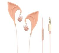 URIZONS Elf Earbuds Auriculares intrauditivos para niños - Elegante diseño de Orejas de Elfos Auriculares con Cable ultrasuaves Adorables Auriculares de Cosplay Spirit para iPhone/Android
