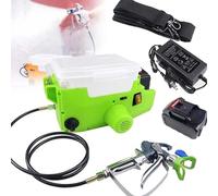 URJWAN Pulverizador De Pintura De Alto Voltaje De 15 Mpa para Muebles, Pulverizador De Pintura InaláMbrico PortáTil De 500 W, MáQuina Pulverizadora De Pintura Sin Aire De 1,7 L,2batteries