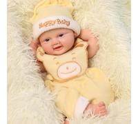 URMLHNRZ Alegre bebé renacida de Silicona de 40 cm: muñeca Realista de 3 kg con Accesorios para Jugar, coleccionar y Regalar.