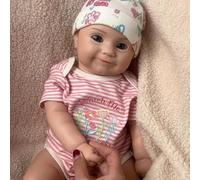 URMLHNRZ Bebé de Silicona Ultra Realista y Sonriente | Muñeca Realista de 50 cm con Peso | Platino Premium, Segura y Coleccionable | Set de Regalo Completo para Todas Las Edades