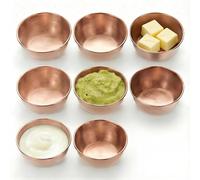 URMONA Lote de 8 Boles Salsera de Acero Inoxidable - Salseras para Sushi, Boles para Aperitivos, Recipientes para Kétchup, Salsas y Dips (Oro)