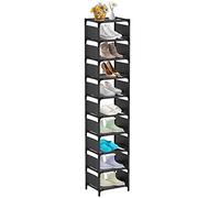 UrMsun Zapatero Vertical de 10 Niveles, Estante Alto y Estrecho para Zapatos Que Ahorra Espacio, Organizador de Zapatos para Puerta de Entrada, Espacio pequeño, Pares Individuales