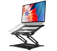 Urmust Soporte Ajustable para Laptop Compatible con MacBook Air Pro HP DELL XPS Lenovo Todos los portátiles de 10 a 15.6 Pulgadas (Negro)