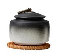 Urn Pet Death Home Burial Cinerary Ashes Memorial Cat Dog Paradise Animal Put At Home Coffin Ceramic Cremation (negro blanco, S)