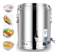 Urna comercial de acero inoxidable de gran capacidad, dispensador de caldera de agua caliente, control de temperatura de 30-110 °C, para cafetería, oficina, hogar, para sopa de gachas de agua
