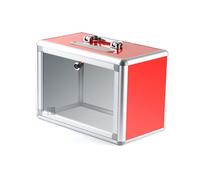 Urna con cerradura, caja de donación de acrílico transparente