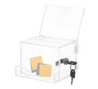 Urna con - práctica caja de donación de acrílico con candado, cajas de sugerencias portátiles, urna transparente para comunidades, escuelas, empresas