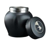 Urna conmemorativa para cenizas de mascotas de acero inoxidable, tarro sellado negro, recuerdos funerarios para gatos, urna de cremación para perros a prueba de humedad, memorial para mascotas de