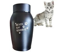 Urna conmemorativa para cenizas de mascotas, pequeña urna de recuerdo de acero inoxidable, urna funeraria personal de metal para mascotas, gatos, perros o cenizas humanas