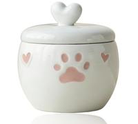 Urna Conmemorativa para Las Cenizas De Mascotas Pequeñas, Tarro para Guardar Cenizas De 600 Ml, Urnas Conmemorativas De Cerámica para Gatos, Perros, Conejos, Hámsters, Pájaros
