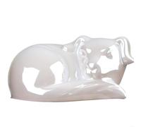 Urna Conmemorativa, Urnas Pequeñas para Cenizas De Mascotas, Urna Funeraria, Urna De Cerámica Hecha A Mano De 270ml(White Dog)