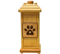 Urna de animales elegante y sencilla para perros, urna andina para perros, cenizas para perros, caja de recuerdos, urna de madera grande, urna de madera de haya maciza, 12 x 12 x 30 cm.