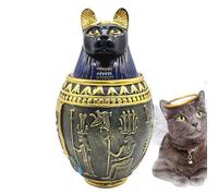 Urna de animales genéricos | Urnas Huecas para Mascotas, resina Base grabada Keepsakes Cercy para memoria memorativa Recuerdo funerario enterrado de la muerte de gato