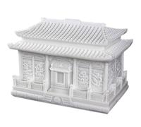 Urna De Arquitectura Clásica del Palacio Dragón, Urn Cementerio para Cenizas Humanas, Memorial Urnas Columbario Mármol Blanco Natural, Artículos Funerarios