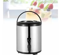 Urna de catering aislada de acero inoxidable, dispensador de hervidor de agua caliente con tapa y espiga para bebidas