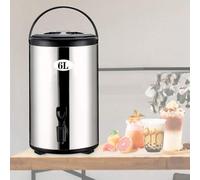 Urna de catering, dispensador de agua caliente aislado de acero inoxidable con grifo, barril de té con leche para bebidas