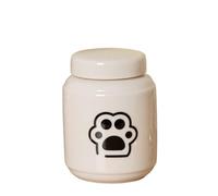 Urna de cerámica para gatos, perros, mascotas, pelo de mascota, colección sellada, tarro de cremación de muerte de mascotas (estilo C)