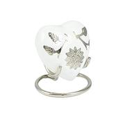 Urna de cremación con Forma de corazón para Cenizas, con Caja y Soporte