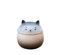 Urna de cremación conmemorativa para cenizas de mascotas, forma de perro, hecha a mano, urnas decorativas para gatos funerarios, urna de perro Shiba Inu, 200 ml (negro)