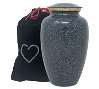 Urna de cremación para adultos de color azul oscuro de granito - Vida momentánea - Urna azul para adultos