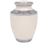 Urna de cremación para cenizas humanas, urna conmemorativa para adultos, urna funeraria de metal con acabado elegante, tapa de rosca segura, urna decorativa duradera para el hogar de 10.5 pulgadas