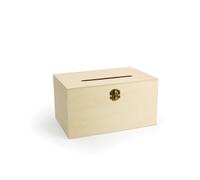Urna de madera, 24 x 14 x 16 cm