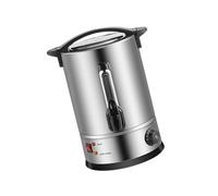 Urna eléctrica de acero inoxidable con eficiencia térmica y textura metálica para suministro continuo en eventos corporativos