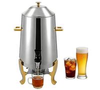 Urna eléctrica para café, dispensador de bebidas calientes de acero inoxidable de 13 L con tabla de calefacción y bandeja para fiestas, bufés y catering