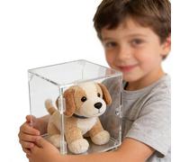 Urna Metacrilato Caja de Acrílico para Figuras de 10, 15, 20, 25, 30, 35, 40 y 50 cm de Altura. Cubierta Transparente a Prueba de Polvo con Puerta para Manualidades(L35xW35xH50cm/14x14x20")