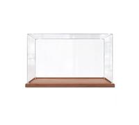 Urna Metacrilato Caja de Exhibición Acrílico Base Madera, Contenedores Almacenamiento Pequeños Grandes Largos, Protectores, Cubierta anti-Polvo Cubo para Figuras Acción(30x20x15 cm/12x8x6 in)