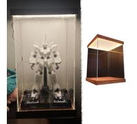 Urna Metacrilato Crafts Display Case with Built-in Light, 70, 60, 50, 40, 30, 25, 15 cm High Clear Showcase, Large Storage Space Stackable Dustproof Countertop Box(L25xW35xH50cm/10x14x20")