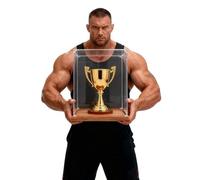 Urna Metacrilato Vitrina Apilable para Medallas y Trofeos - Caja de Almacenamiento Acrílico Visible con Base Madera, Organizadores para Objetos Colección Exhibición(20x20xH50cm/8x8x20")