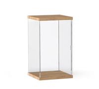 Urna Metacrilato Vitrina de Acrílico de 15, 20, 30, 35, 40, 45 y 50cm de Alto. Vitrina Robusta con Tapa y Base de Imitación Madera. Caja de Plástico de Alta Transmitancia para Muñecas(L30xW45xH50cm/12