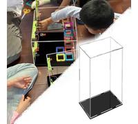 Urna Metacrilato Vitrina de Acrílico Transparente DIY, Caja de Mostrador a Prueba de Polvo para Coleccionables, Vitrina Cúbica de 10, 15, 20, 25, 30, 35, 50 cm(L10xW15xH25cm/4x6x10")
