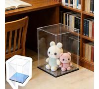 Urna Metacrilato Vitrina de Pie para Muñecas de 10, 20, 30, 35, 40 y 50 cm, Cajas de Acrílico para Libros, Zapatos, Coronas, Tarjetas y Objetos de Colección(L20xW20xH25cm/8x8x10")