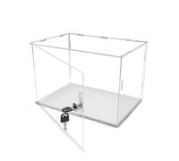 Urna Metacrilato Vitrinas de Exhibición con Bloqueo para Coleccionables, Gabinete Expositor Acrílico para Hogar Oficina para Joyas Recuerdos Máscaras Grandes 10 a 100(85x80x90 cm/34x32x36 in)