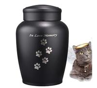 Urna metálica para cenizas de perro, Urna Pet Metal | Urna Funeral Cremation Urn,Caja de cremación funeraria para gatos de acero inoxidable, suministros funerarios para el estante del dormitorio